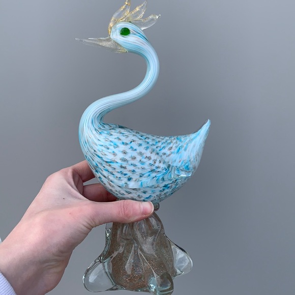 Vintage Murano Gold Fleck Bird
